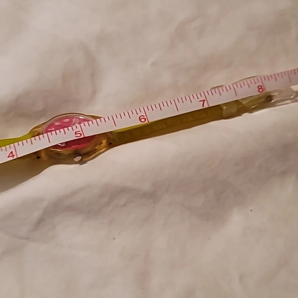 Swatch Lady XYZ Working‎ But Dirty & Used Watch Pink Green Alphabet